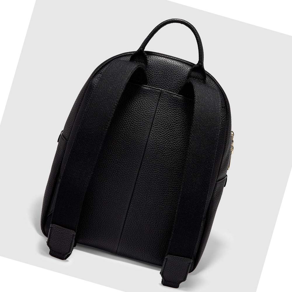 Men's Ecco Textureblock Small Backpacks Black | Canada 684TCE